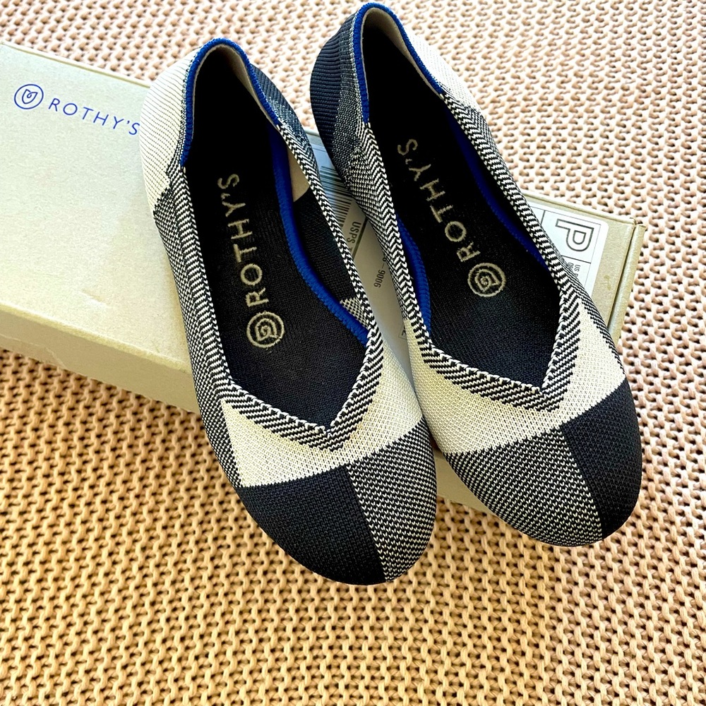 Rothy’s The Flat Captoe Black